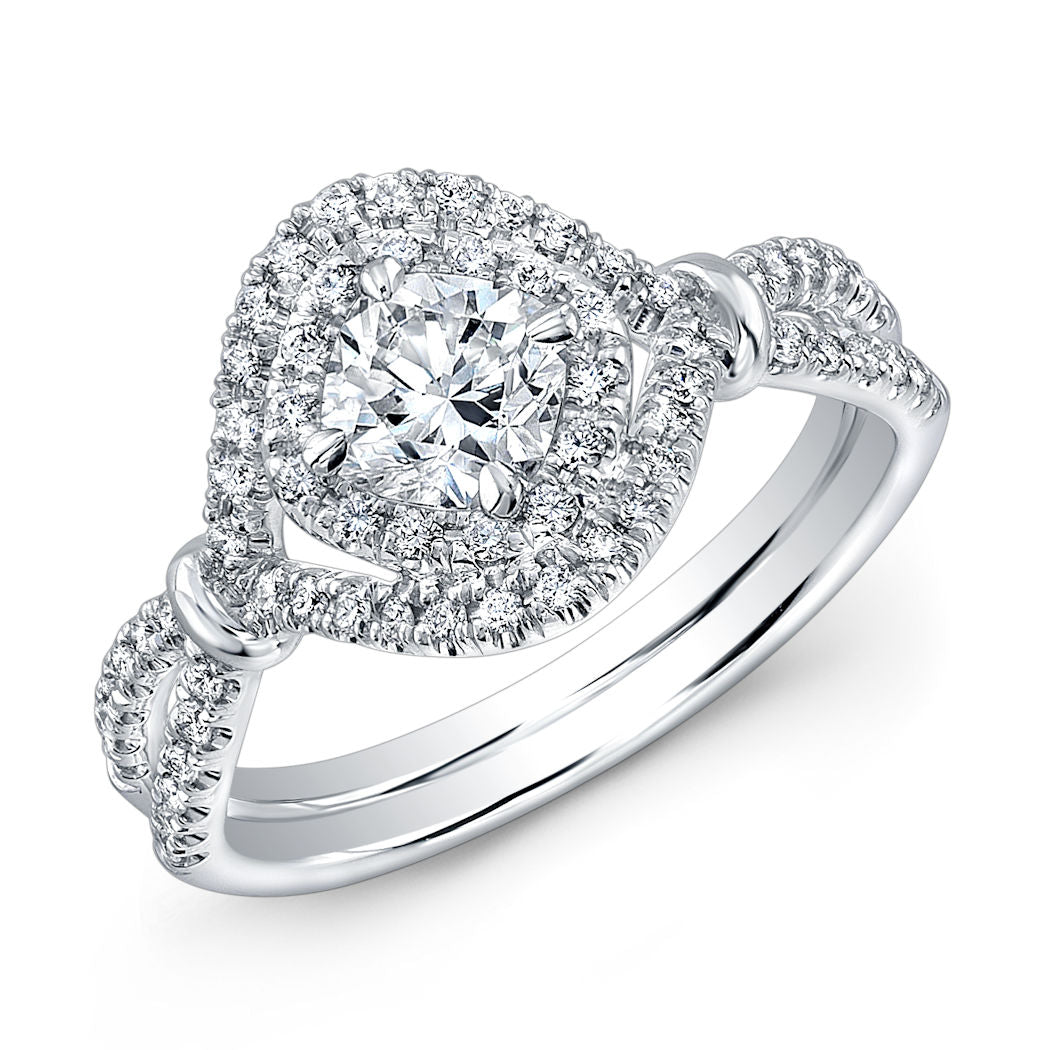 Forevermark Cushion Cut Halo Engagement Ring