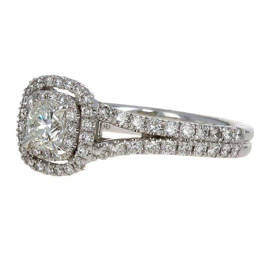 Forevermark Cushion Cut Halo Engagement Ring