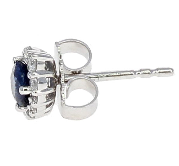 Evil Eye Blue Sapphire Earrings