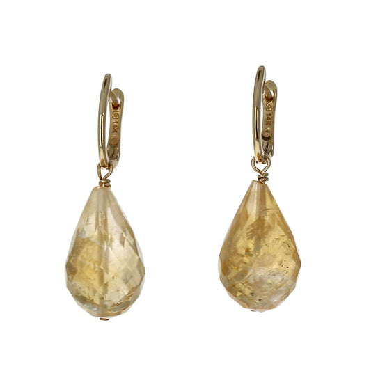 Citrine Briolette Drop Earrings