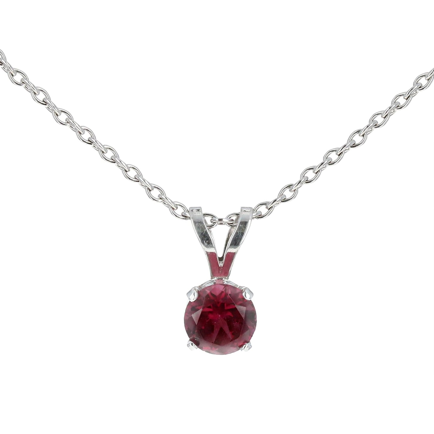 Pink Tourmaline Solitaire Pendant