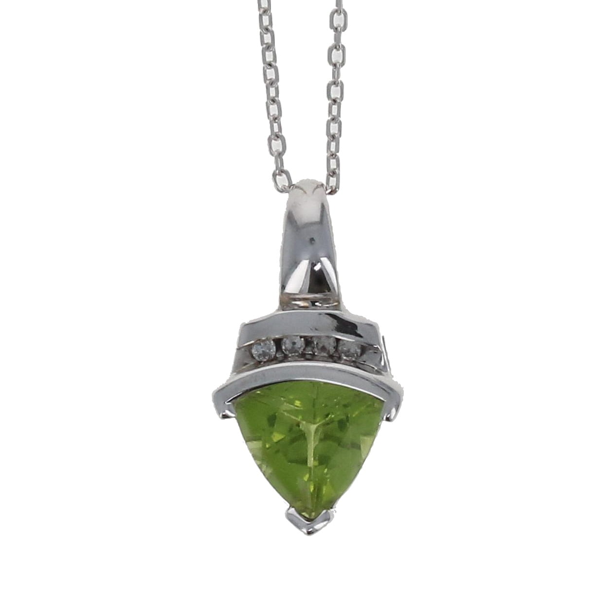 Peridot and Diamond Necklace