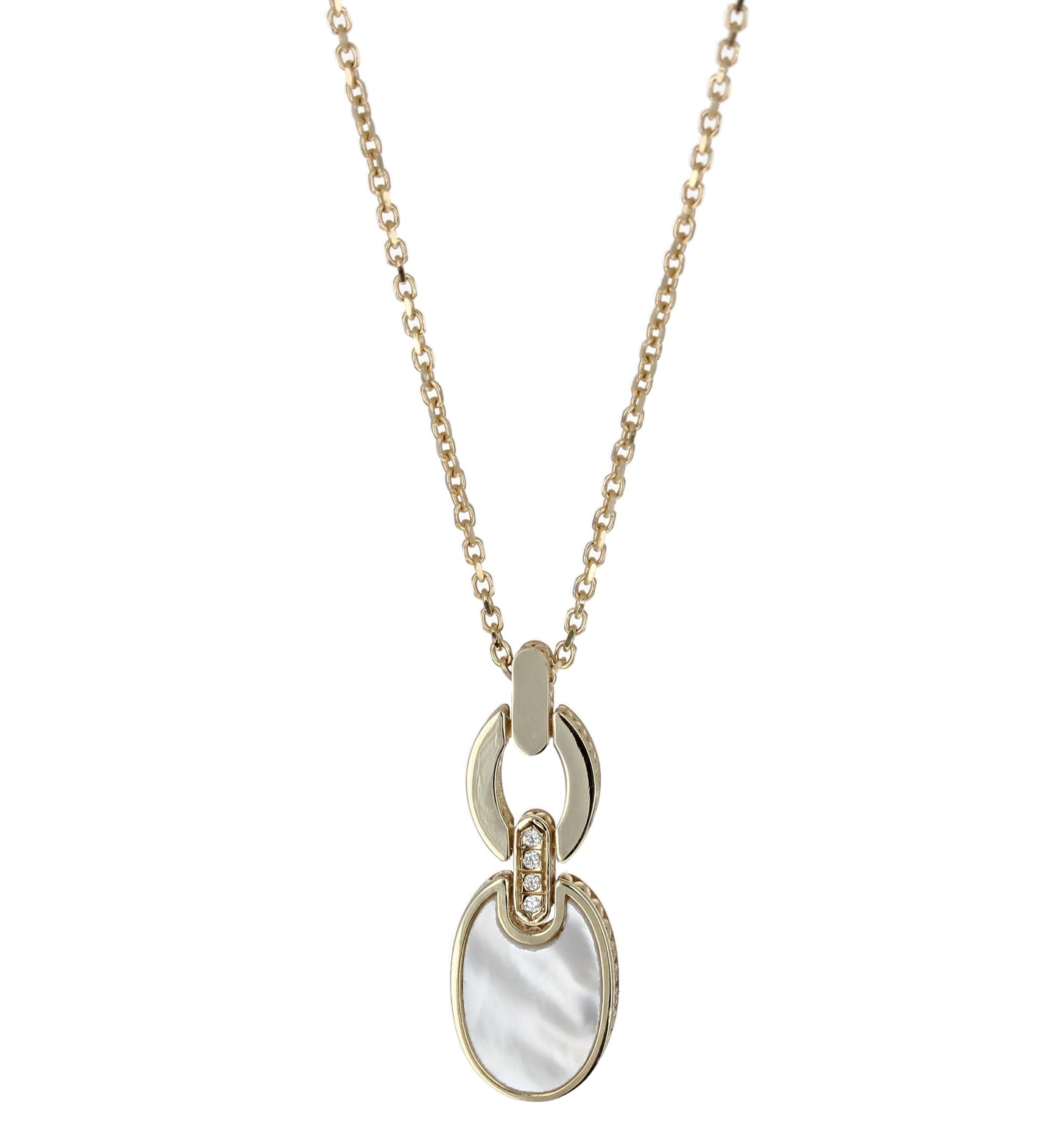 Mother of Pearl and Diamond Necklace