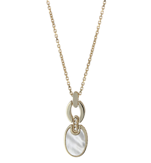 Mother of Pearl and Diamond Necklace