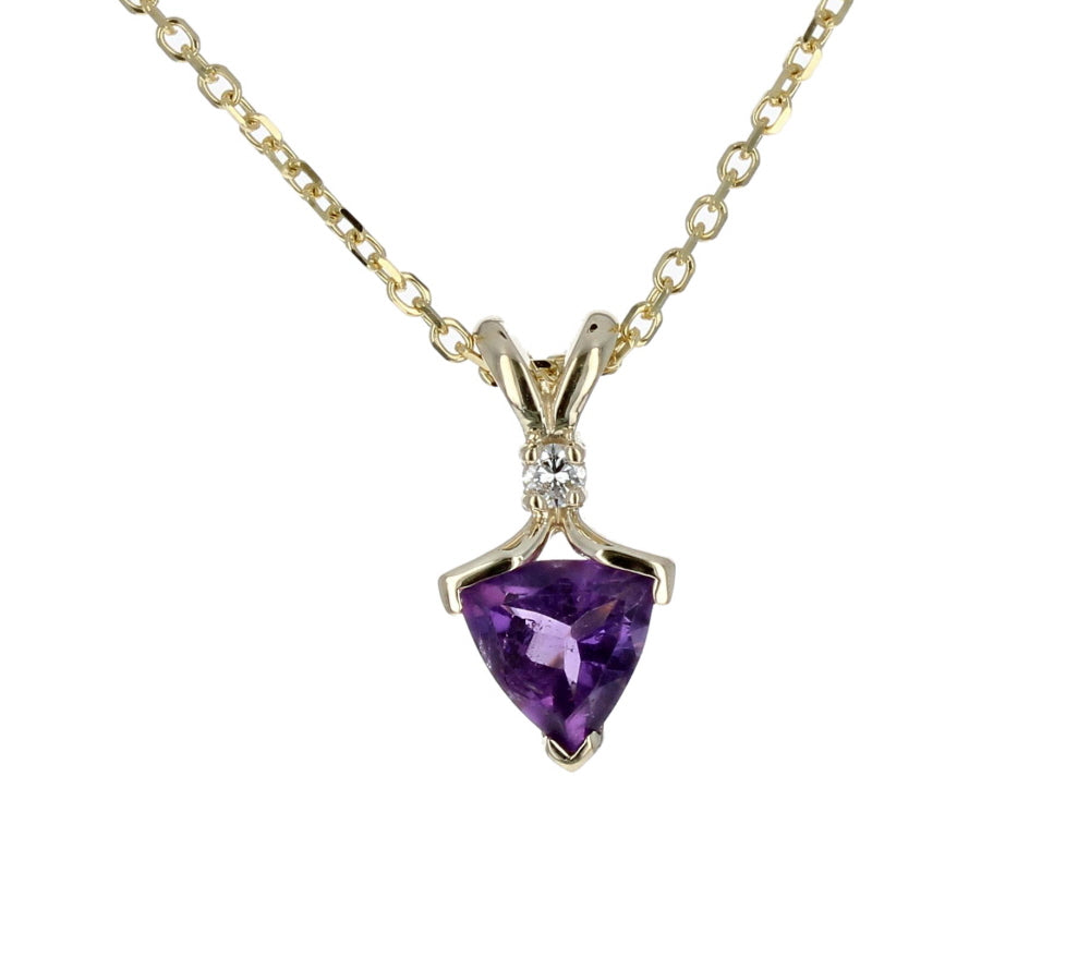 Amethyst and Diamond Necklace
