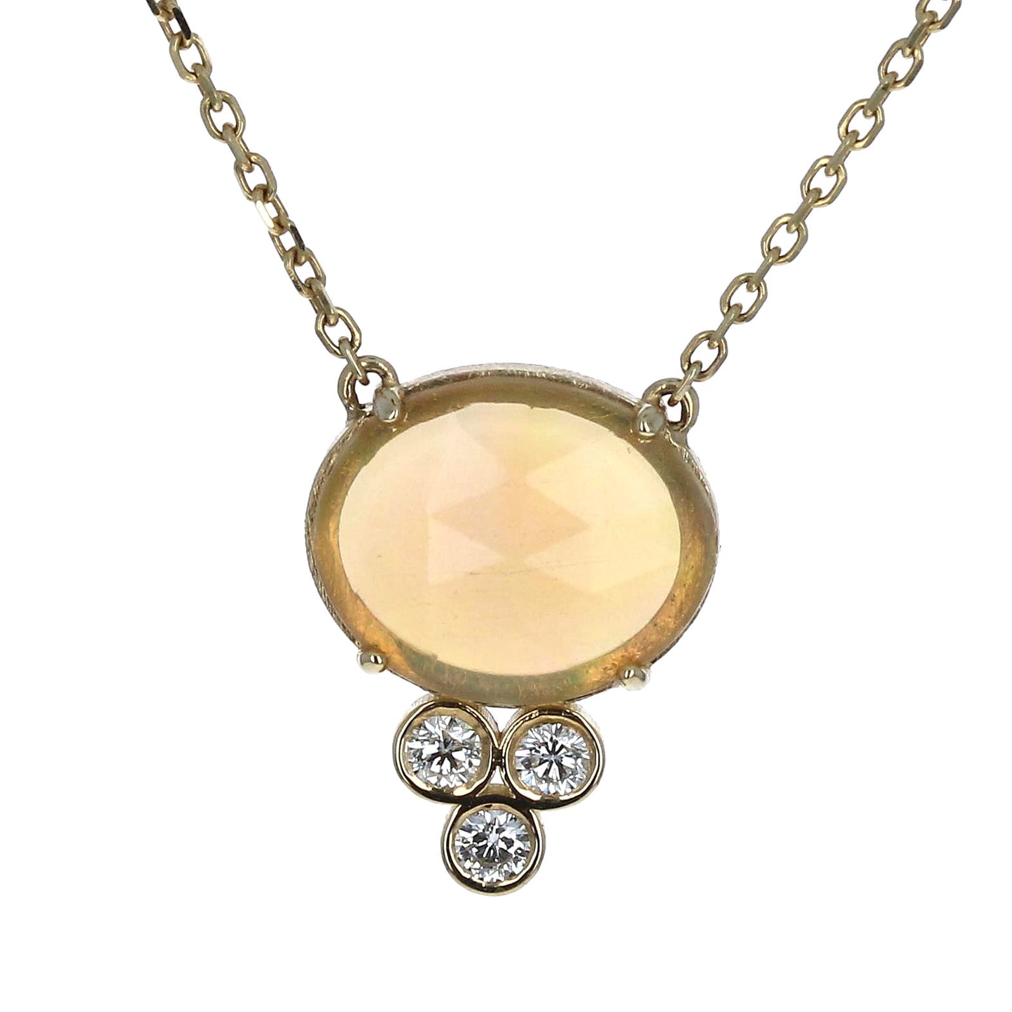Ethiopian Opal and Diamond Necklace