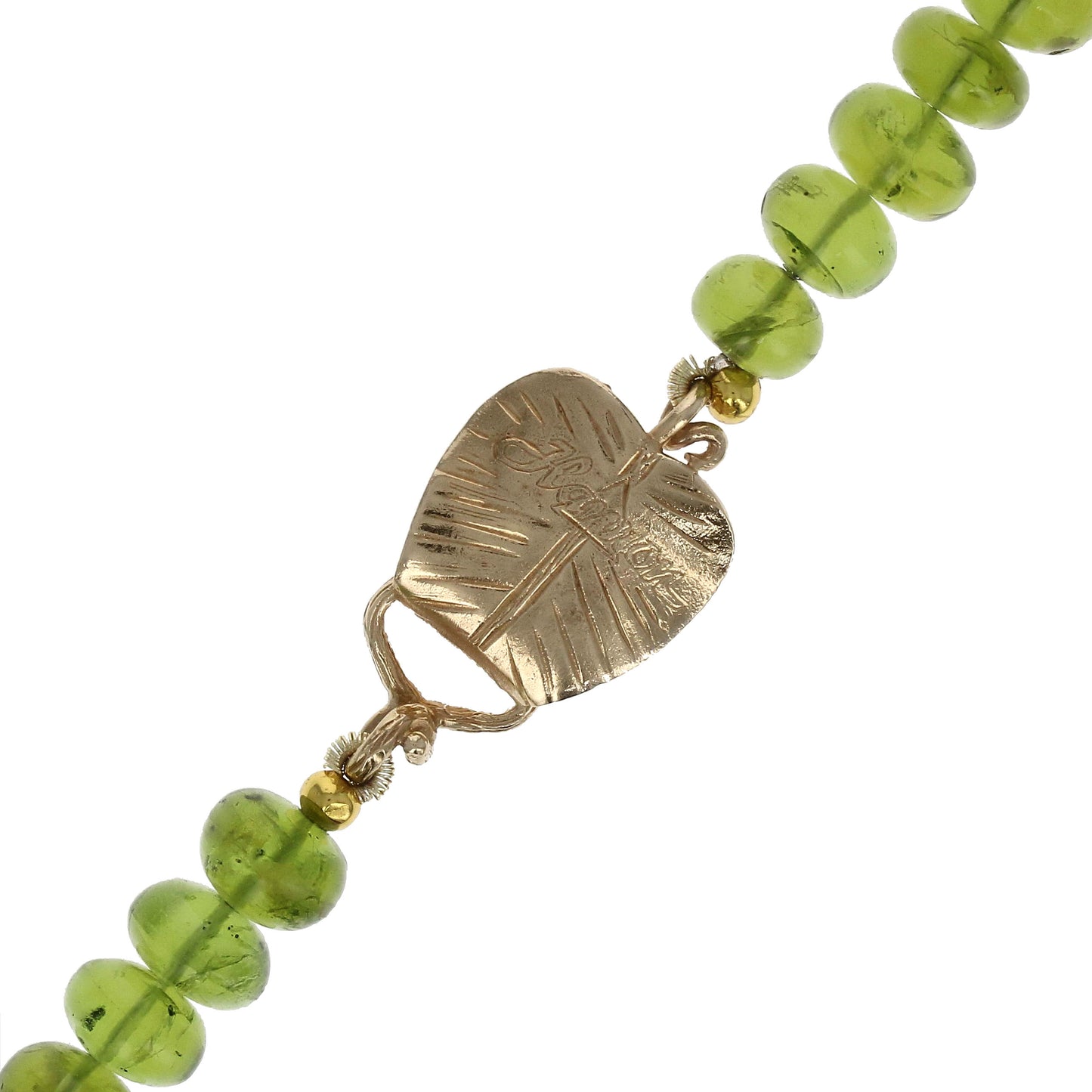 Graduated Peridot Bead Necklace