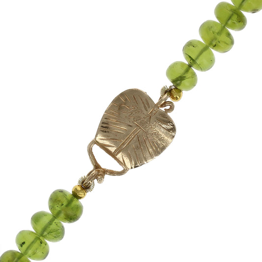 Graduated Peridot Bead Necklace