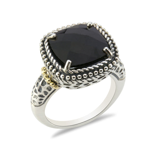 Checkerboard Onyx Ring