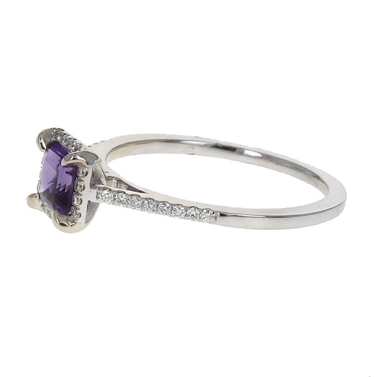 Amethyst and Diamond Ring