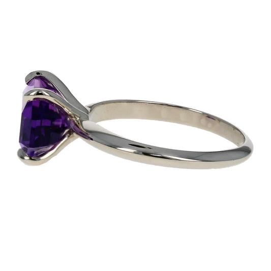 Amethyst Solitaire Ring