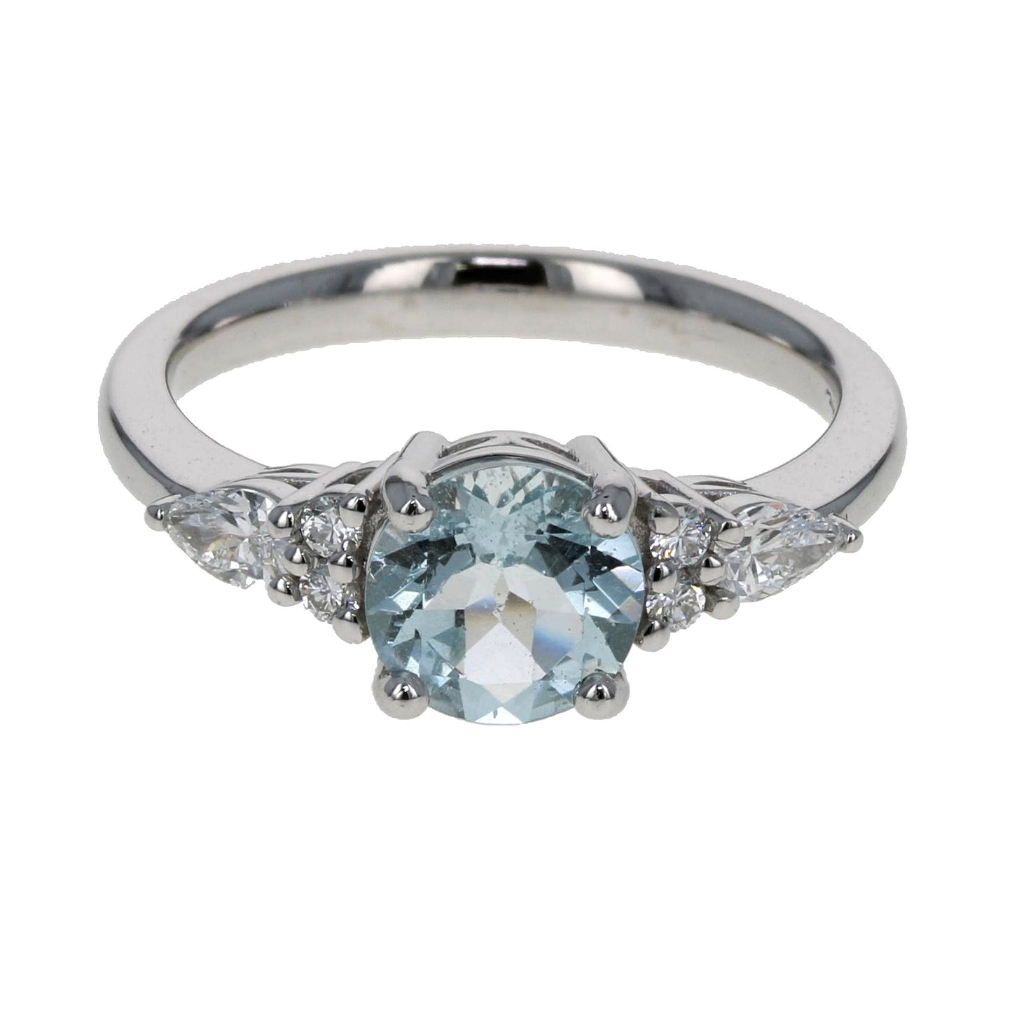 Aquamarine & Diamond Ring