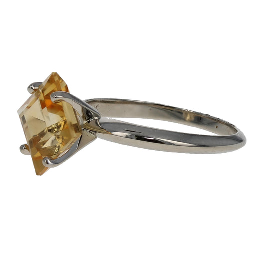 Citrine Solitaire Ring