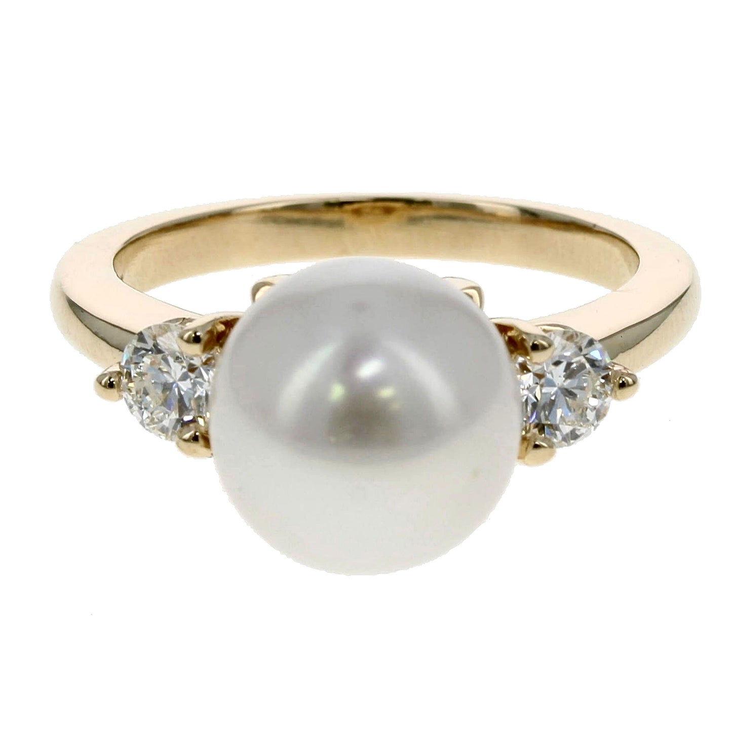 Akoya Pearl and Diamond Ring