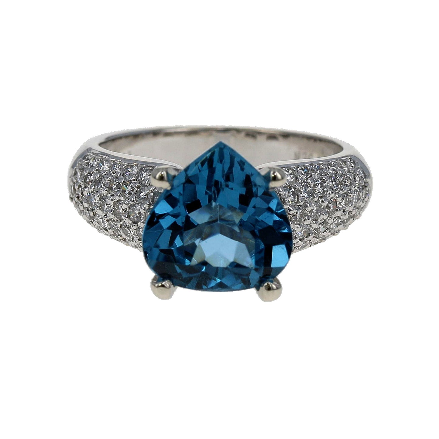 London Blue Topaz and Diamond Ring