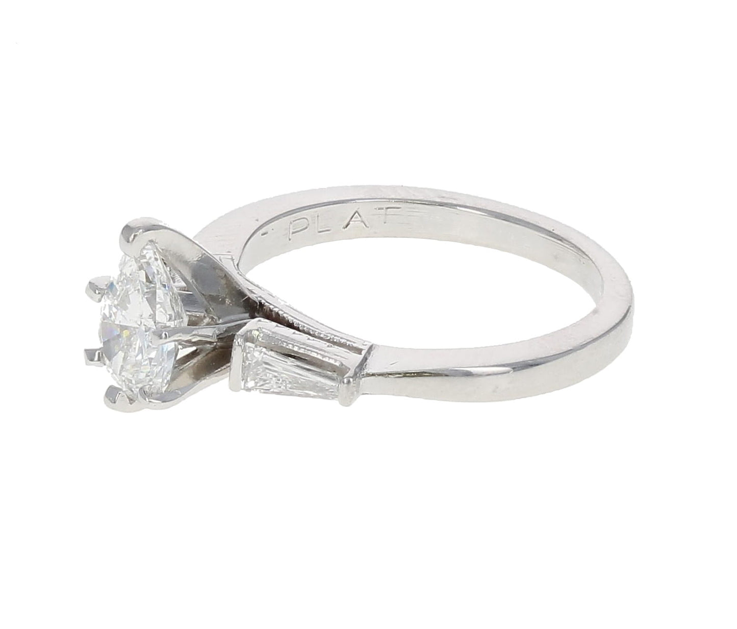 Pear Shaped Three Stone Engagement Ring