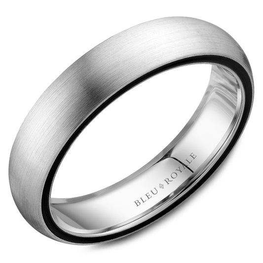 White Gold and Carbon Fiber Band