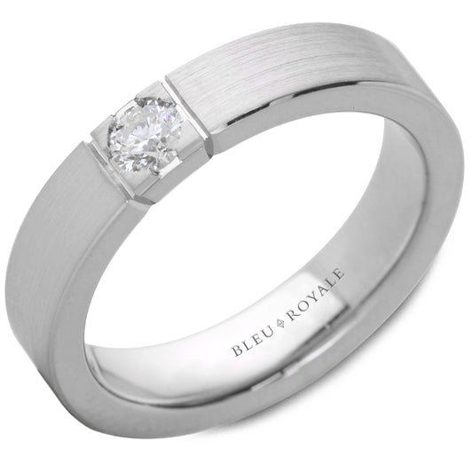 White Gold Diamond Accented Band