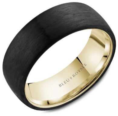 Carbon Fiber and Yellow Gold Band