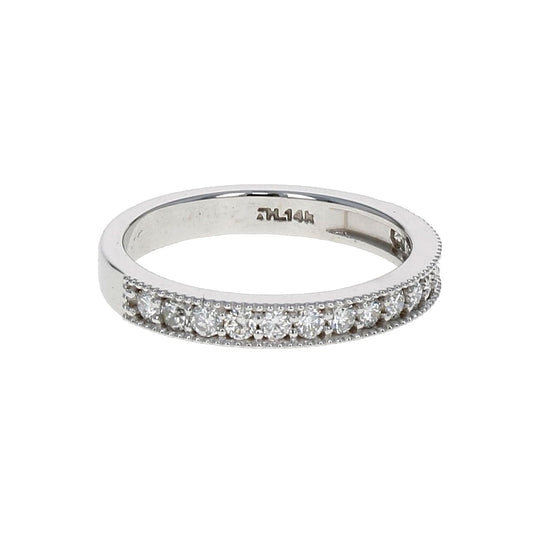 Milgrain Edge Diamond Band