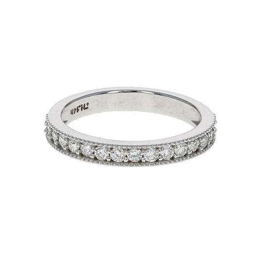 Milgrain Edge Diamond Band
