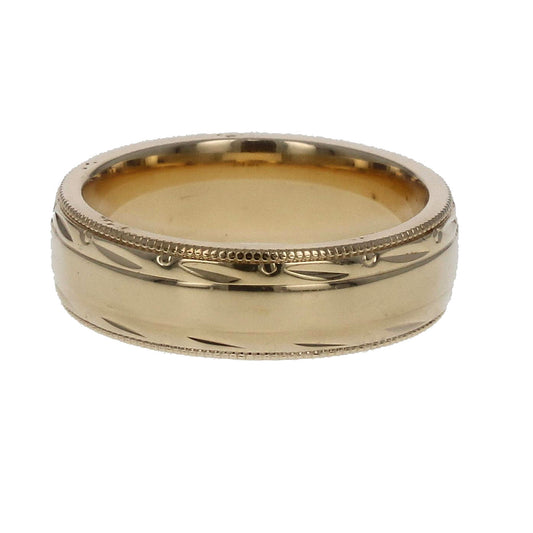 Yellow Gold Detailed Wedding Band
