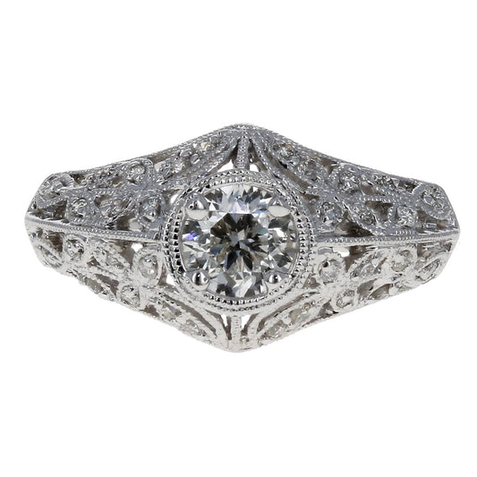 Filigree Diamond Ring