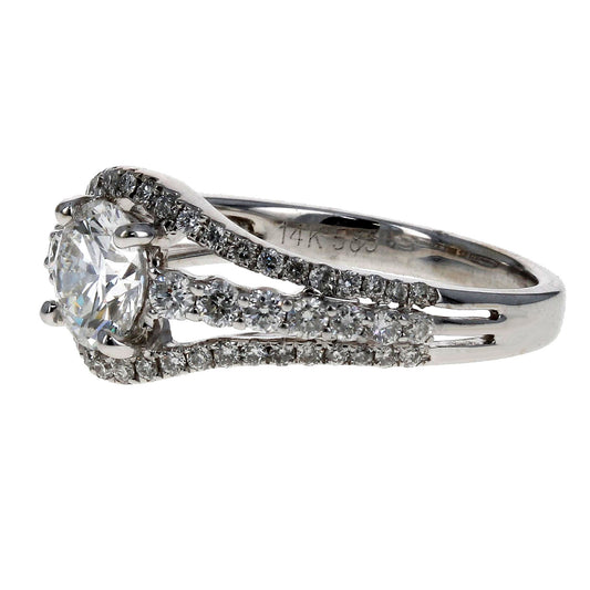 Split-Shank Round Center Engagement Ring