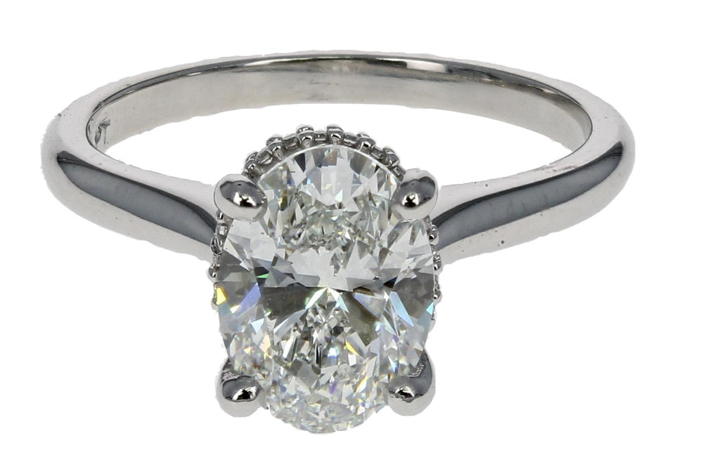Oval Lab Grown Hidden Halo Engagement