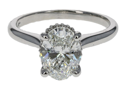 Oval Lab Grown Hidden Halo Engagement