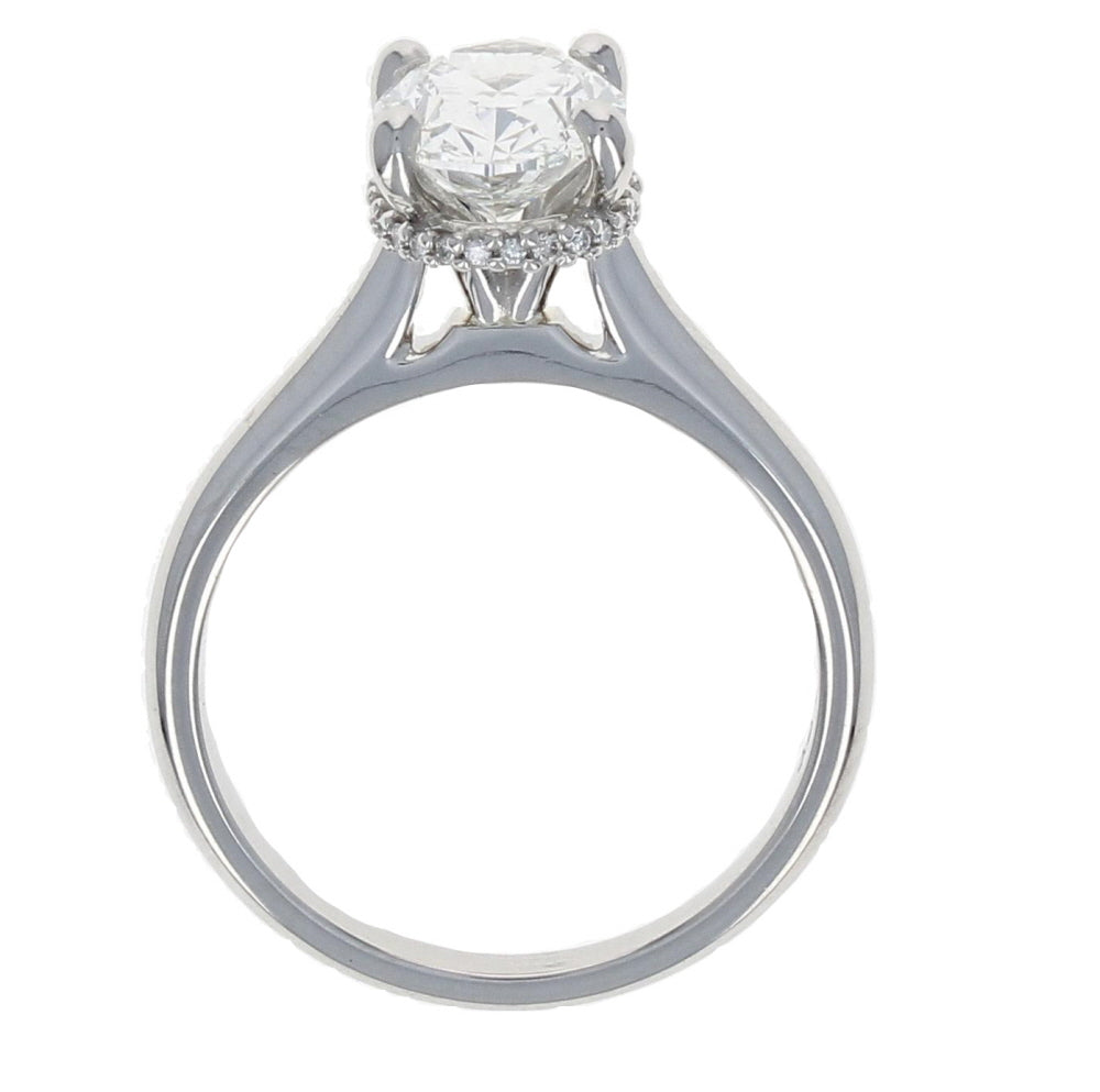 Oval Lab Grown Hidden Halo Engagement