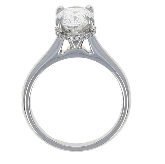 Oval Lab Grown Hidden Halo Engagement