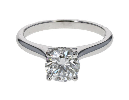 Round Hidden Halo Lab Grown Engagement Ring