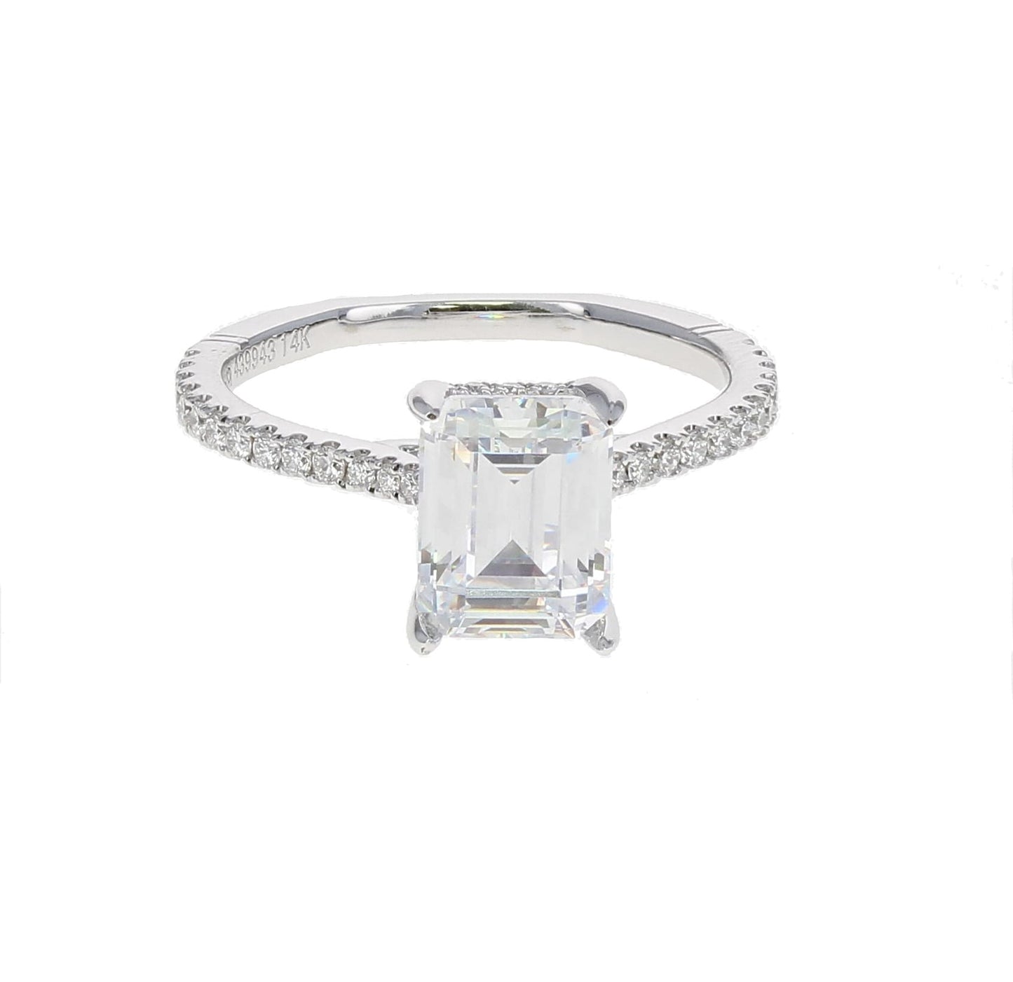 Emerald Cut Engagement Ring Setting