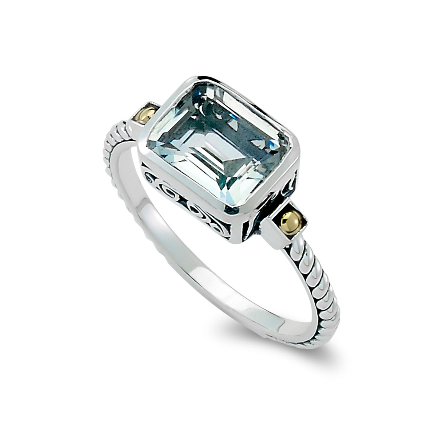 White Topaz Rectangle Ring