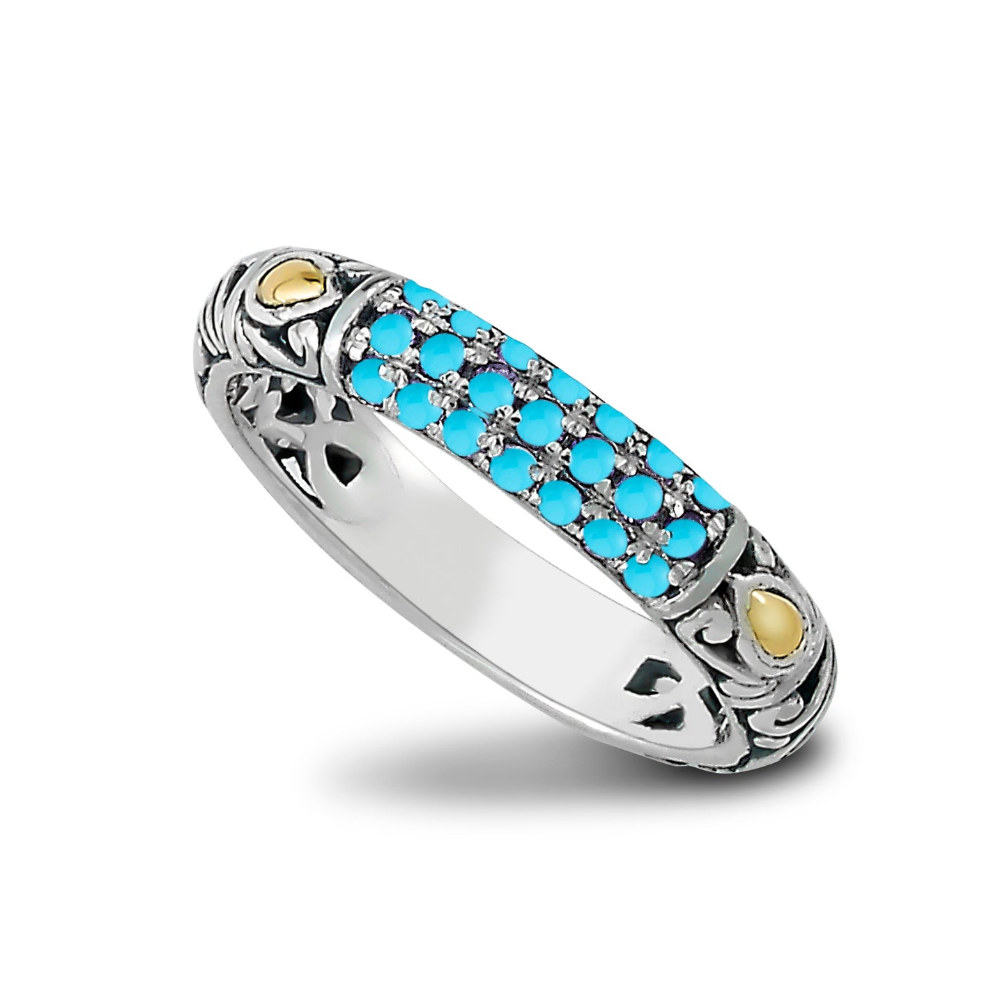 Pave Turquoise Ring