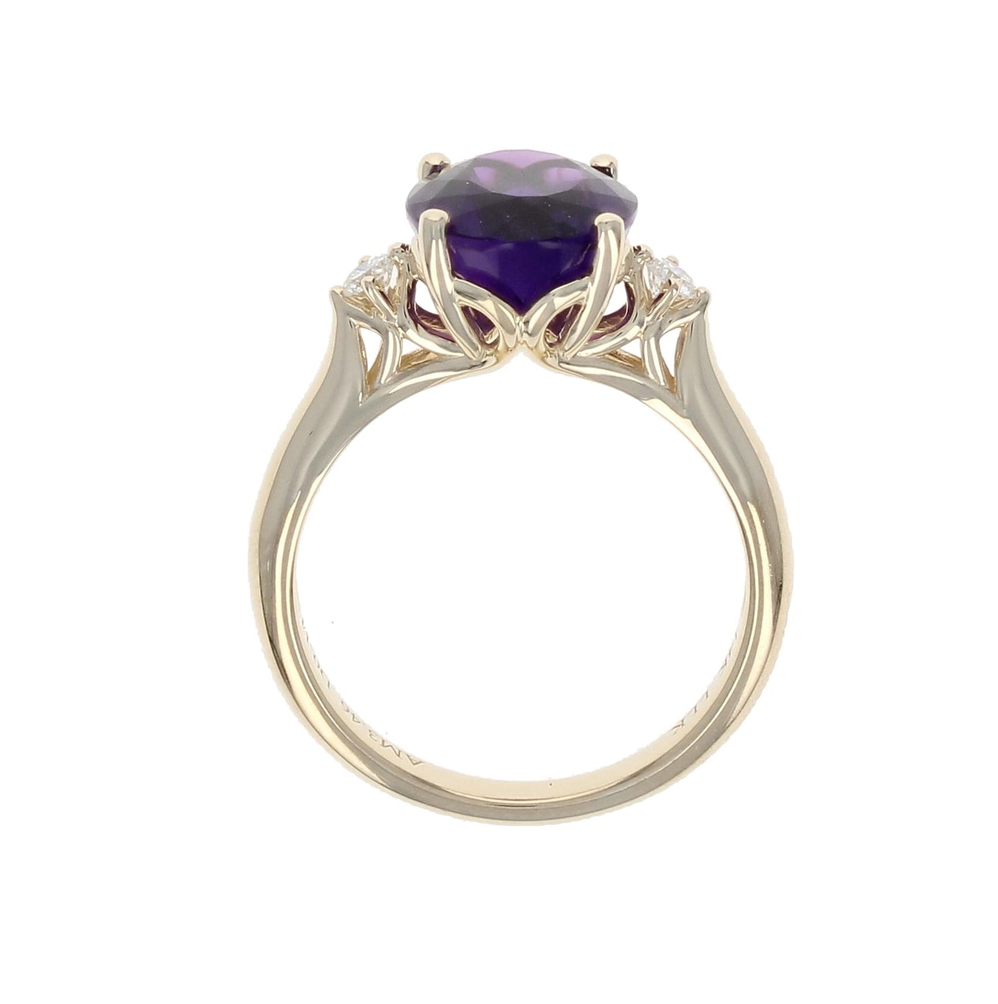 Amethyst 3-Stone Ring