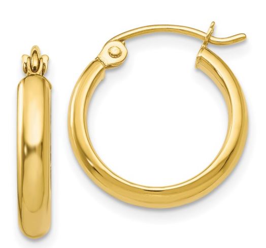 Yellow Gold Polished Hoops