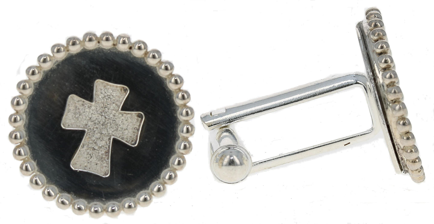Silver Cross Cufflinks