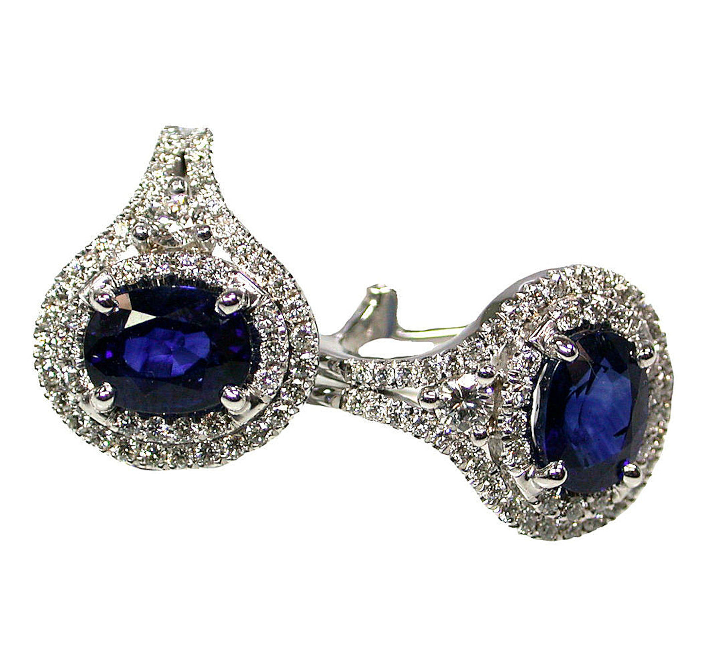Diamond Sapphire Earrings