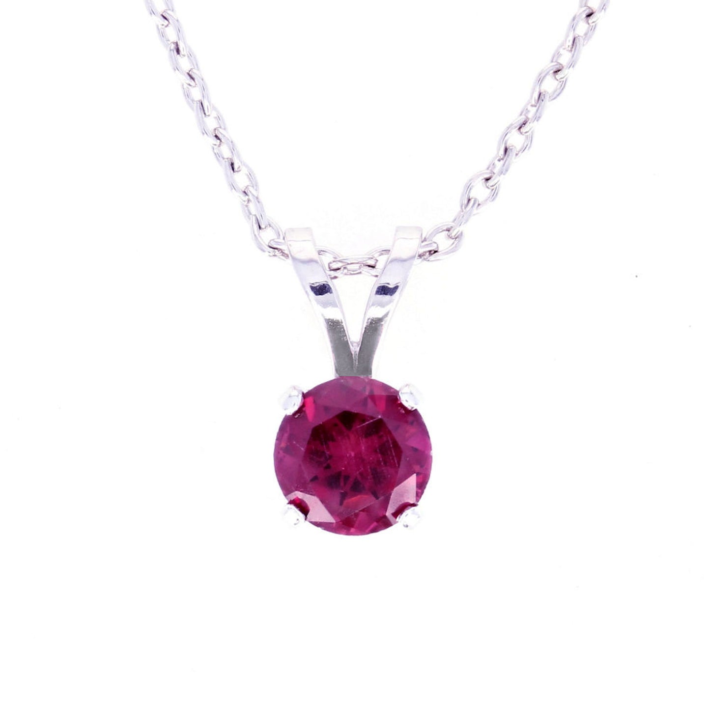 Pink Tourmaline Solitaire Pendant