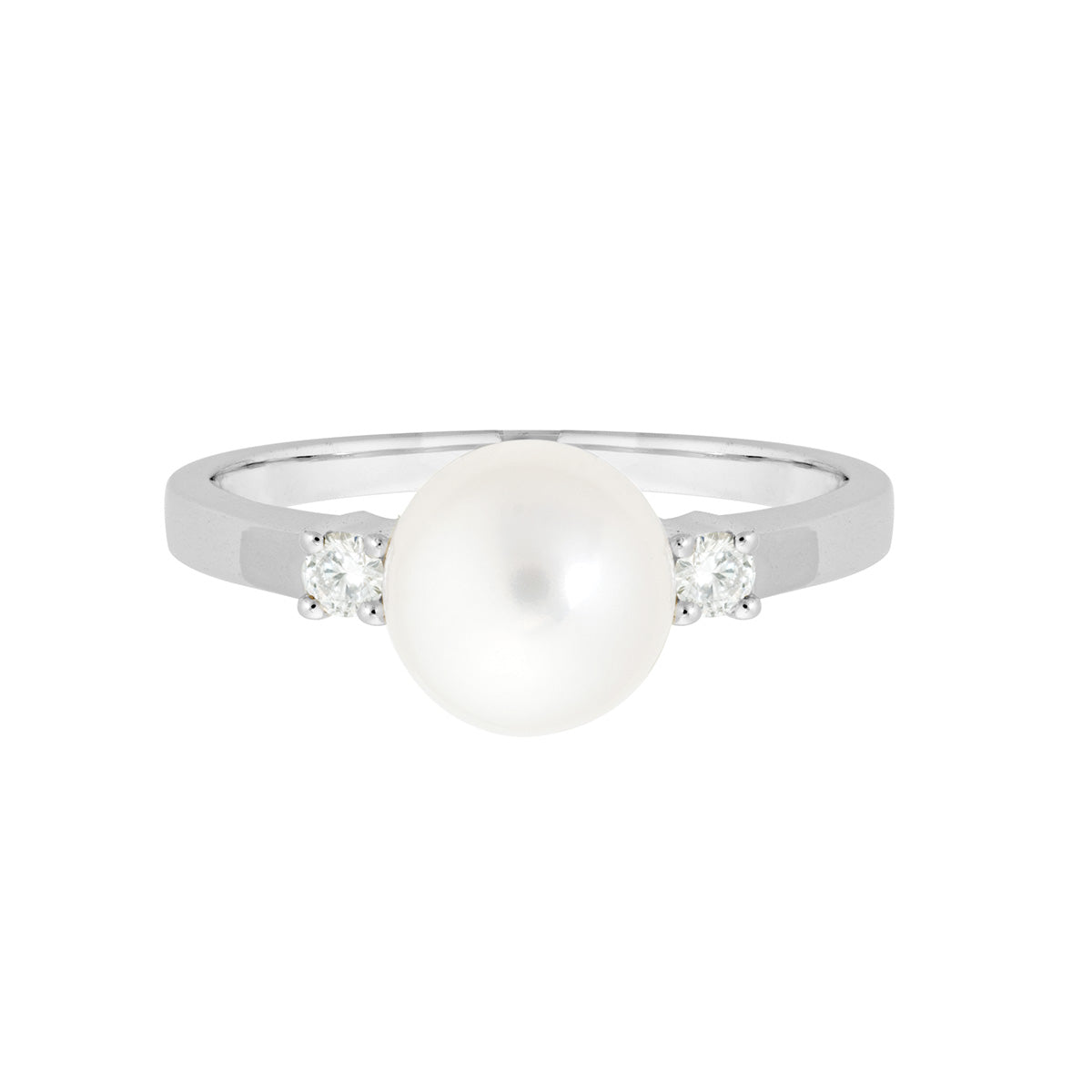 Classic Pearl White Gold Ring