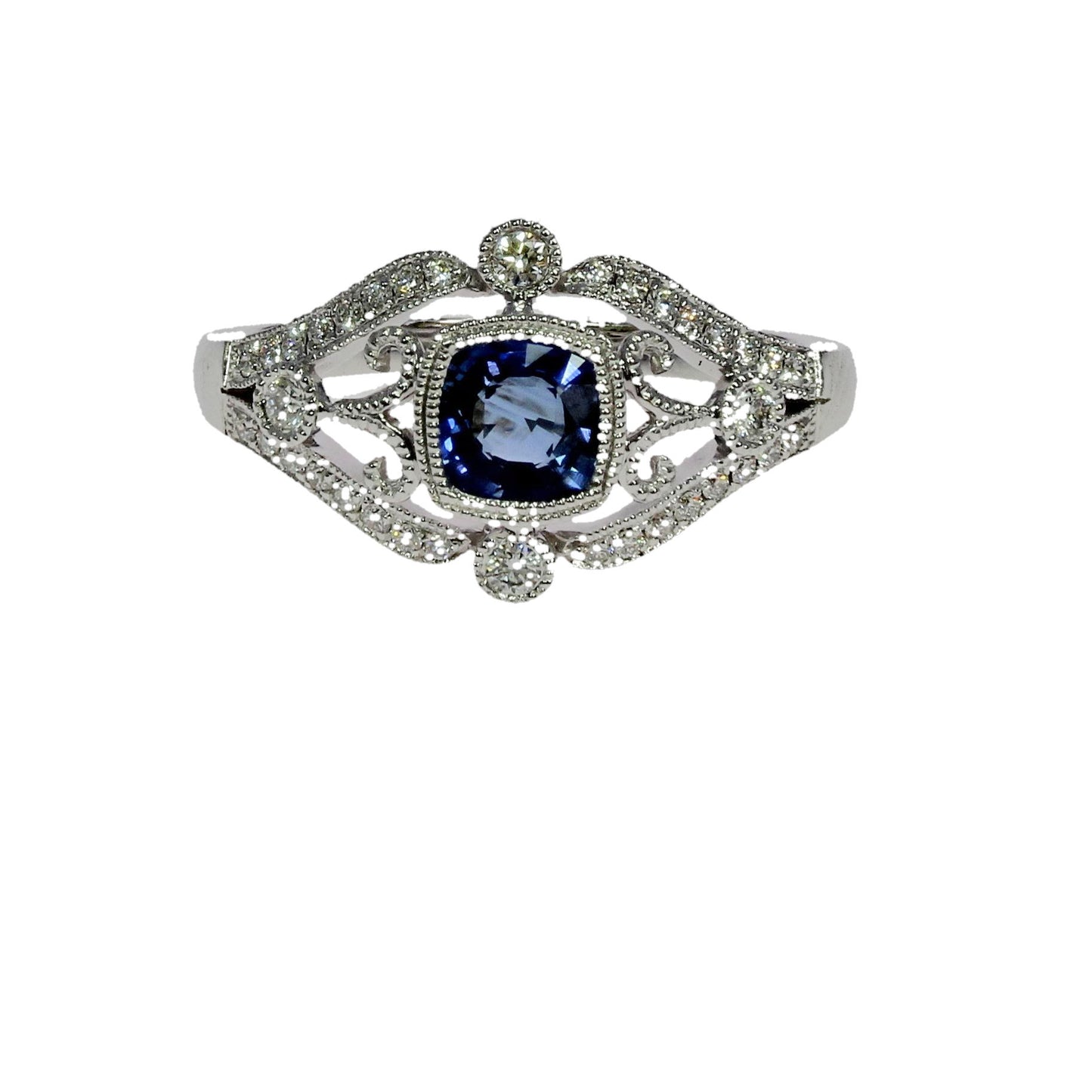 Vintage Sapphire Diamond Ring