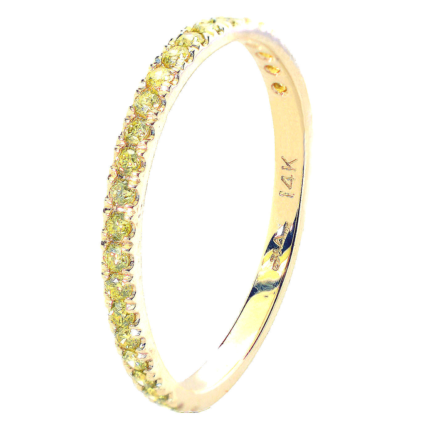 Yellow Diamond Wedding Band