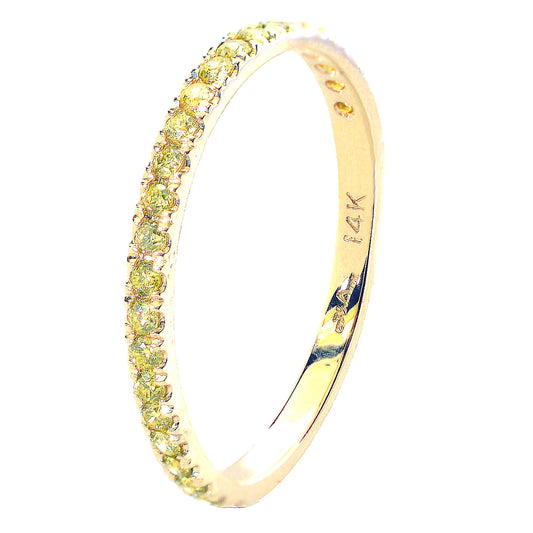 Yellow Diamond Wedding Band