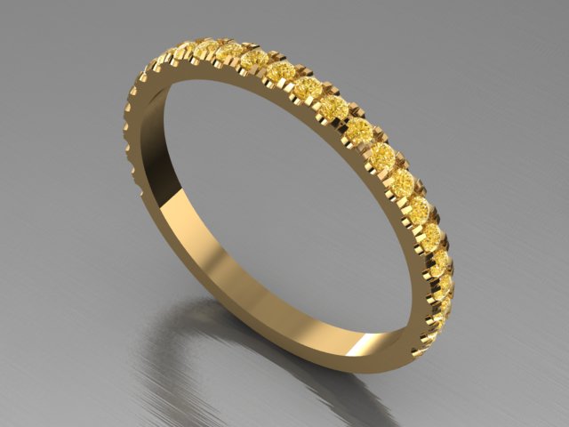 Yellow Diamond Wedding Band