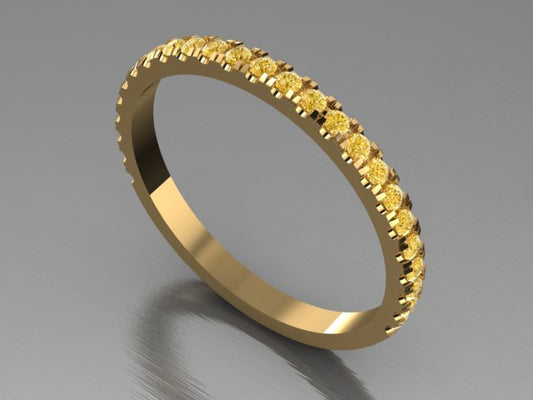 Yellow Diamond Wedding Band