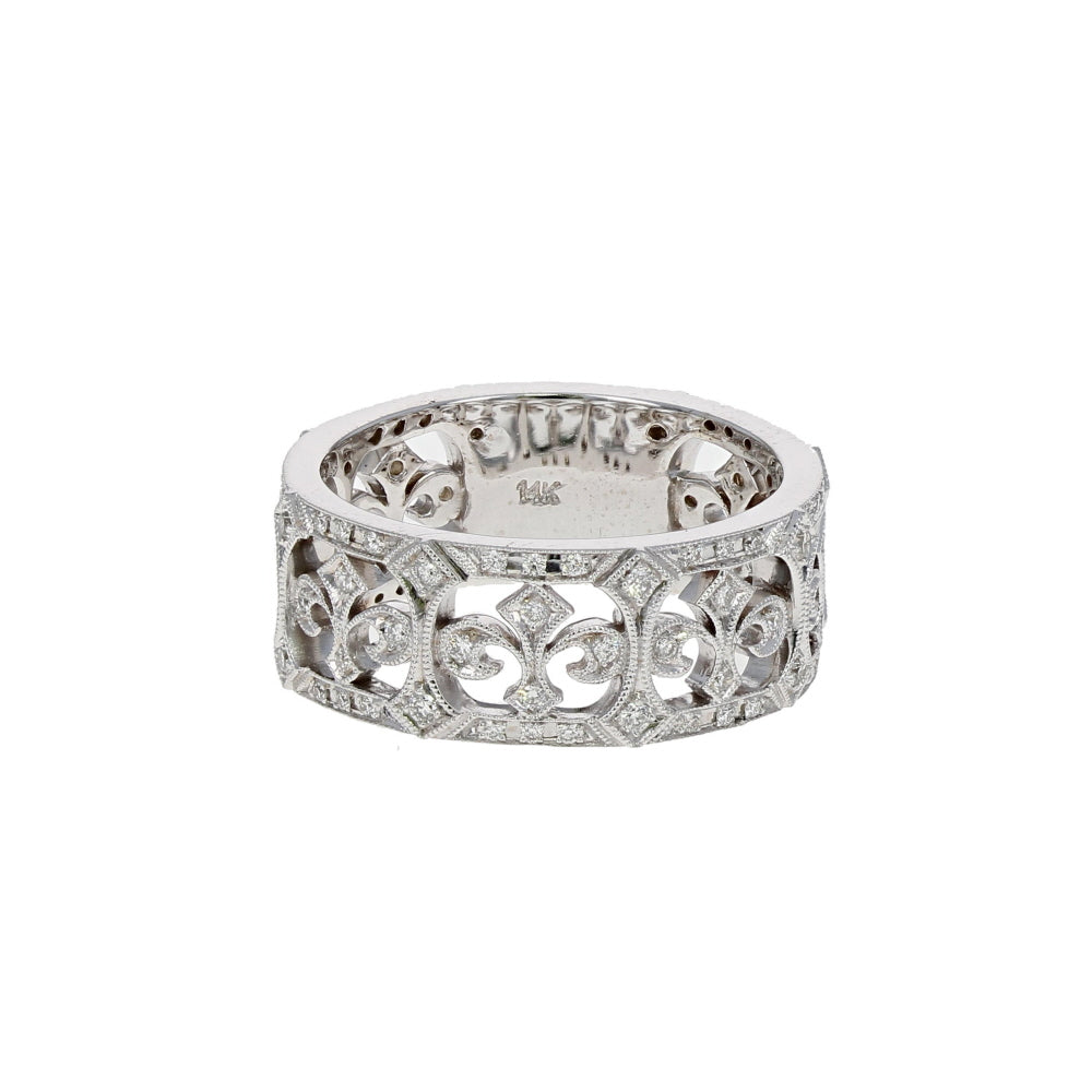 Fleur-De-Lis Diamond Band