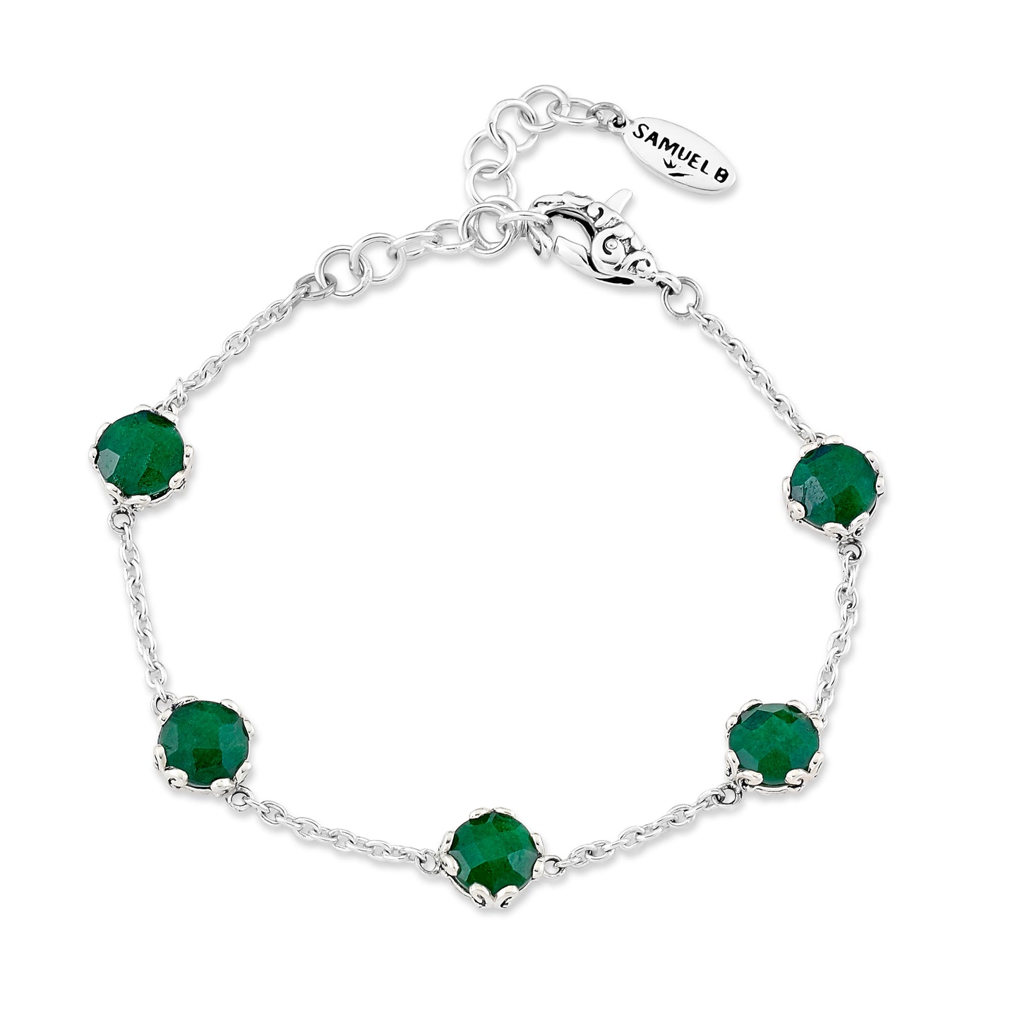 Bali Emerald Link Station Bracelet