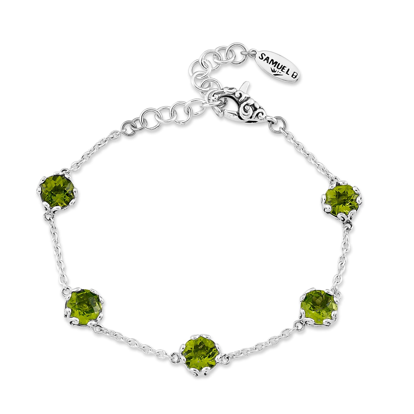 Bali Peridot Link Station Bracelet